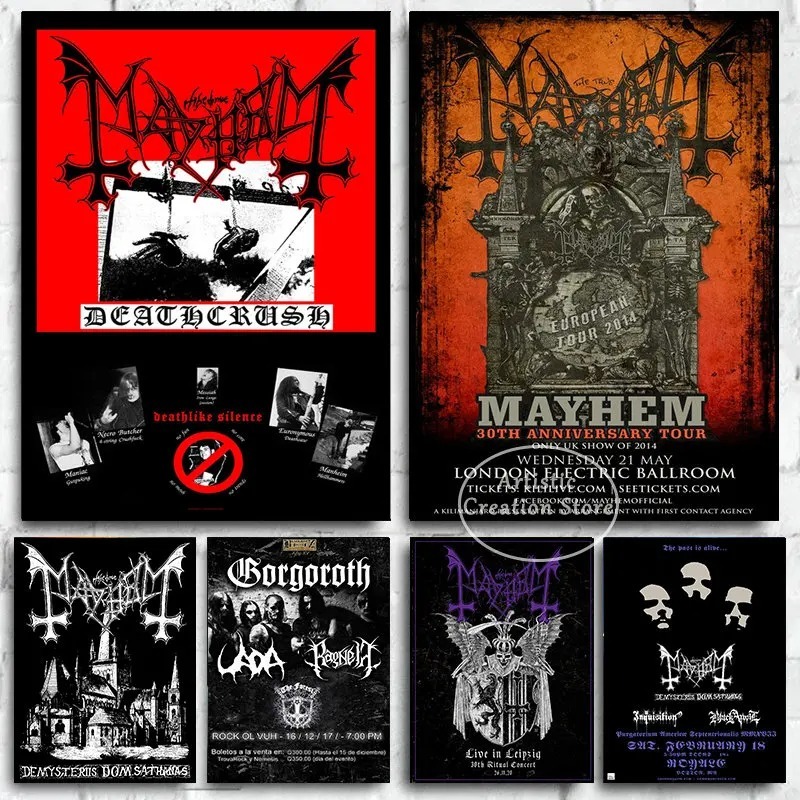 Crossfit Mayhem - Mayhem-Affiches de groupe de musique scandinave