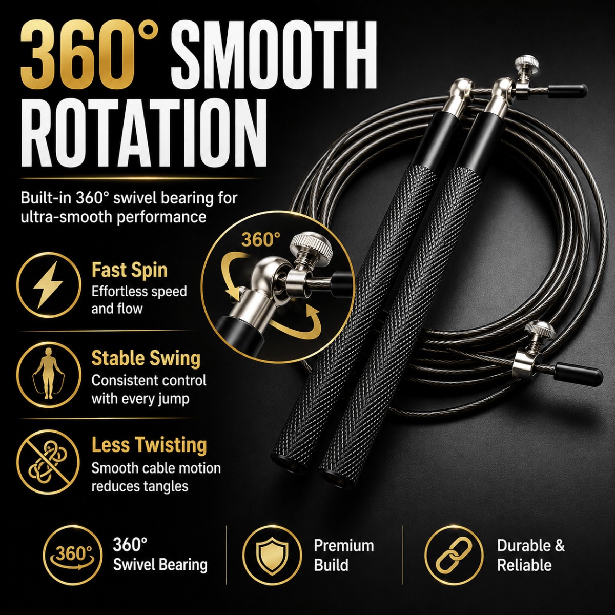 Corde à sauter à roulement à b - Jump Rope Speed Bearing avis et prix