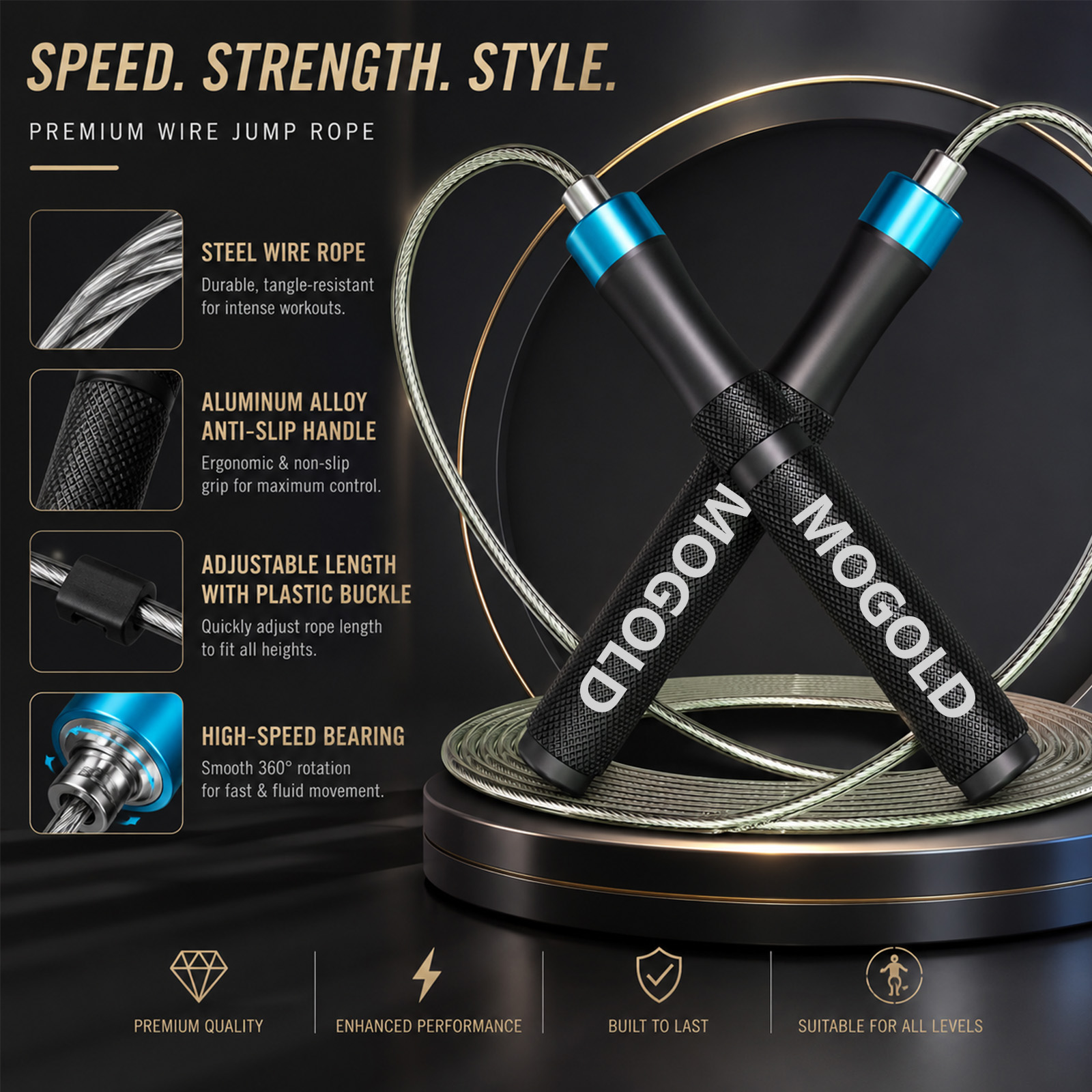Corde à sauter professionnelle - Jump Rope Speed Bearing avis et prix