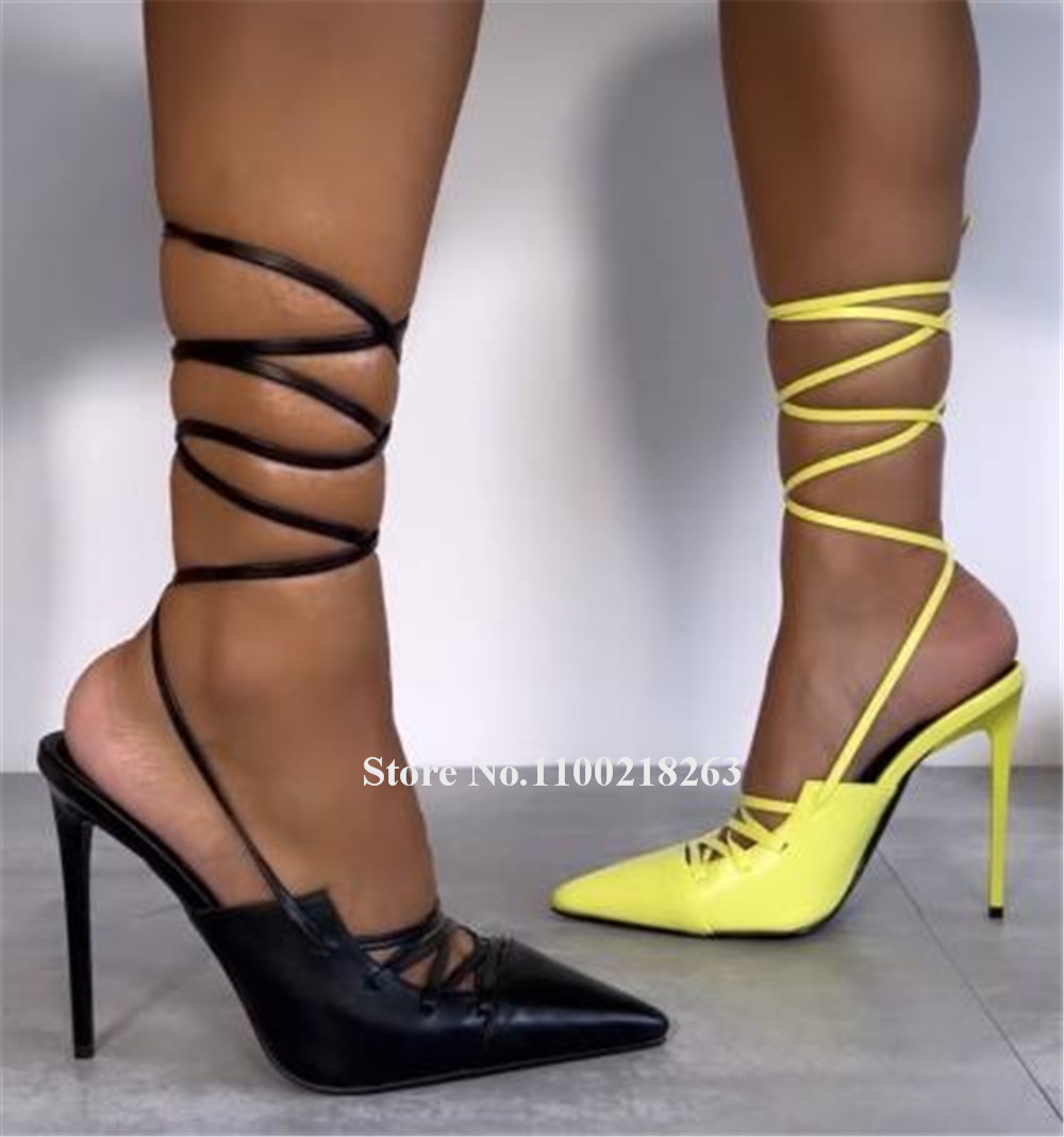 Sandales à talons fins à lacet - Crossfit Outfit avis et prix